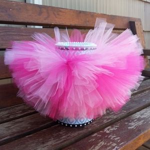 PINK fusia Baby Tutu party cake smash size 0-3t